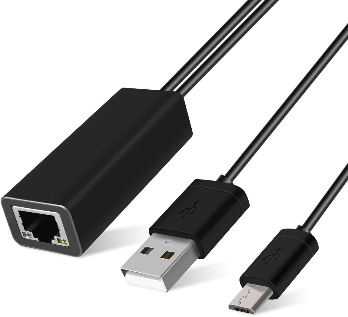 Lanmu Adaptateur Micro USB vers RJ45 LAN Adaptateur réseau