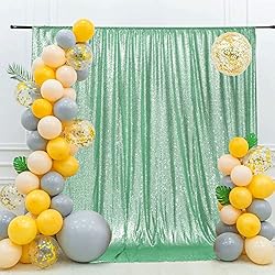 Eternal Beauty Mint Green Sequin Wedding Backdrop
