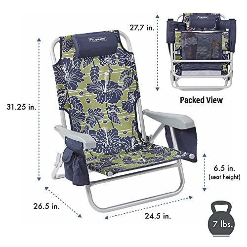 Lightspeed Outdoors Reclining Beach Chair Lightweight Folding Chair