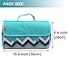 yodo Outdoor Water-Resistant Picnic Blanket Tote,Spring Summer Blue Chevron