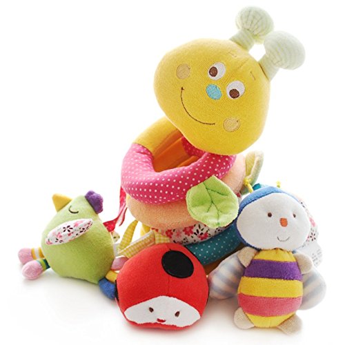 SHILOH Baby Activity Spiral Wrap Around Crib Bed Bassinet Stroller Rail Toy Caterpillar