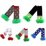 DZT1968® Baby/Child Girl Christmas Cotton Leg Warmer Boots Socks Knee Pad With Lace Trim