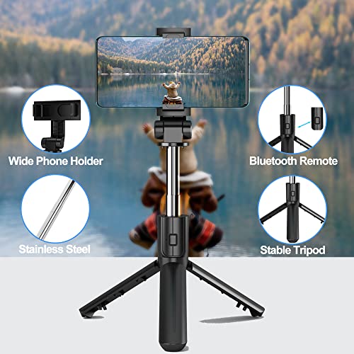 Selfie Stick Tripod with Remote, Mini Phone Tripod Stand, in
