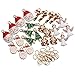 Zhenhui 24 Mixed Gold Plated Enamel Christmas Charms Pendants for Bracelet Earring Making (Gold 24 mixed)