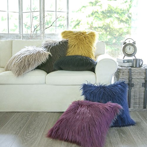 image for PHANTOSCOPE Set of 2 Decorative New Luxury Series Merino Style Fur Thr