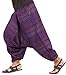 THS Mens Baggy Yoga Hippie Boho Aladdin Alibaba Harem Pants One Size Handmade (Purple - Style I)