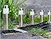 Solar Lights Outdoor Pathway Decorative Garden 6Pack Stake Bollard Light Upgraded Brgiht Decorations Sogrand Stainless Steel Stakes for Patio Outside Landscape Walkway