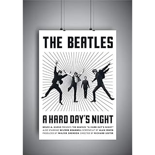 Poster Affiche The Beatles A Hard Day’s Night Classic Movie Original - Les Beatles, Paul McCartney, John Lennon, RIngo Starr, George Harrison Poster Affiche The Beatles A Hard Day's Night Classic Movie Original – Image 2