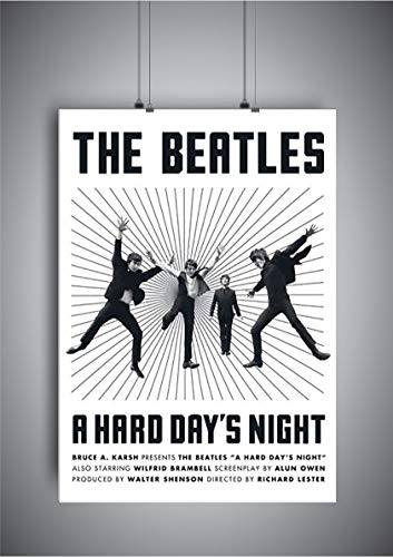 Poster Affiche The Beatles A Hard Day’s Night Classic Movie Original - Les Beatles, Paul McCartney, John Lennon, RIngo Starr, George Harrison Poster Affiche The Beatles A Hard Day's Night Classic Movie Original – Image 3