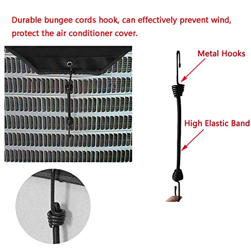 RZMAYIS Ac Unit Cover - Winter Conditioner Top Air Conditioner Leaf Guard Air Conditioner Cover for Outside Units (2 pcs Black Oxford, 36" X 36") - Thumbnail 4