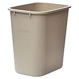Winco PWR-28BE Waste Basket, 7 Gallon, Beige