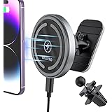 OHLPRO MagSafe Car Mount Charger iPhone Wireless Car Charger, Stick on Dashboard Magnetic Phone Holder Mount for iPhone 15 Pr