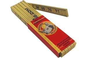 US Tape Company Rhino Rulers Folding Standard Brick Spacing Ruler 6' Length - 55110, Multicolor