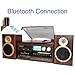 BT-28SPM Boytone, Bluetooth Classic Style Record Player Turntable with AM/FM Radio, CD/Cassette Player, 2 Separate Stereo Speakers, Record from Vinyl, Radio, and Cassette to MP3, SD slot, USB, AUX.thumb 1