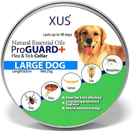 Flea and Tick Collar for Dogs Flea Control Collar with Natural Essential Oils For Large, Medium, Small Dog Treatment for Flea One Size Fits All