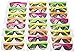 Neon Sunglasses - 80's Style Colorful Party Glasses With Black Plastic Lenses, Party Favors - NJ Novelty (24 Pack)