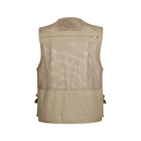 Mens-Multi-Pocket-Zip-Mesh-Vest-Hunting-Fly-Fishing-Jacket-Outdoor-Travel-Photo-Director-Quick-Dry-Waistcoat-KhakiArmy-Green-L-XXXXL Mens-Multi-Pocket-Zip-Mesh-Vest-Hunting-Fly-Fishing-Jacket-Outdoor-Travel-Photo-Director-Quick-Dry-Waistcoat-KhakiArmy-Green-L-XXXXL