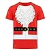 fresh tees® Santa Claus Novelty T-Shirt Christmas Shirts (X-Large) Red