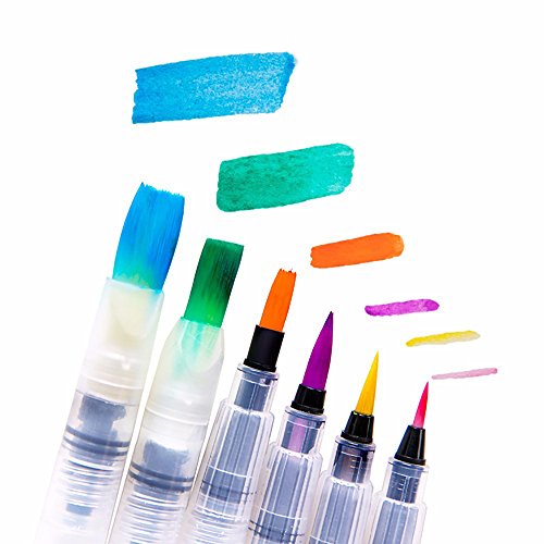 3/6 pcs large capacity water paints bristles set various form soft calligraphy paints water brush pen drawing books art supplies