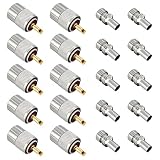 ESUMIC PL259 Solder Connector Plug with Reducer for RG8X Coaxial Coax Cable 10Pack