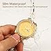 Mens Luxury Quartz Watches Classic Gold Business Watch for Men Full Stainless Steel Luminous Wristwatch Waterproof Clock