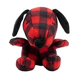 Hallmark Plush Snoopy, Holiday Festive Red and Black Buffalo Plaid