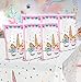 Unicorn Party Supplies,40 Pack Unicorn Plastic Party Bags & Unicorn Plastic Tablecloth Set,Unicorn Goodies Gift Treat Bags for Candy,Kids Birthday,Party Favors Unicorn Table Cover for Baby Shower