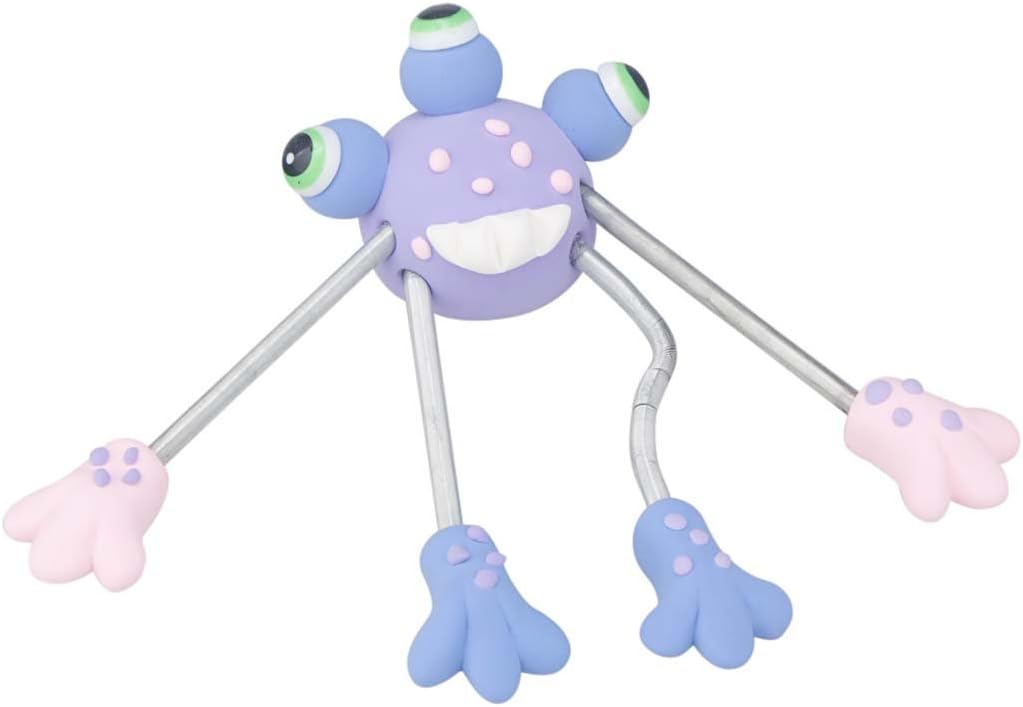 Silk Clay Modellierset - Monster, Modelliermasse mit geschmeidiger Textur, mit 3 Augen und Federn...