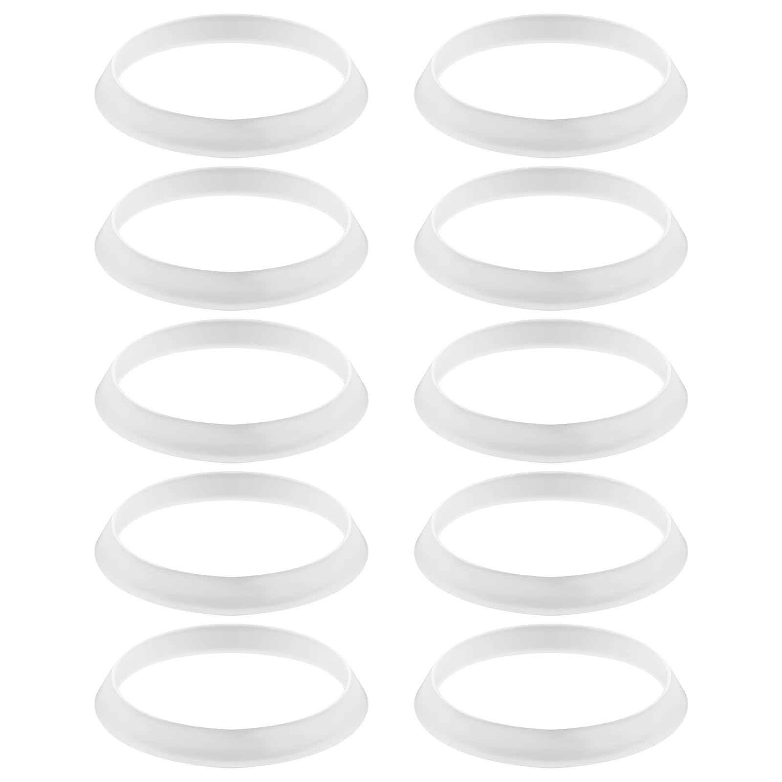 Photo 1 of 10pcs Cone Seal Rings, Rubber Waste Pipe Seal Ring Sink Drain Cone Gasket for 1 1/2 Inch Drain Pipe 38mm Inner Diameter 43mm Outer Diameter (White)
