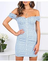 Valphsio - Mini vestido de cóctel para mujer con hombros descubiertos, ajustado, elástico