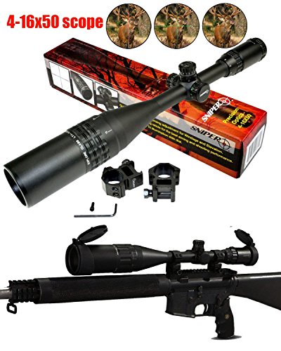 Ledsniper®Brand new Sniper 4-16x50mm Scope W Front Ao Adjustment Red/green/blue/ Illumination Mil-dot Reticle+ Extended Sunshade and Heavy Duty Ring Mount(12 month warranty) Ledsniper®Brand new Sniper 4-16x50mm Scope W Front Ao Adjustment Red/green/blue/ Illumination Mil-dot Reticle+ Extended Sunshade and Heavy Duty Ring Mount(12 month warranty)