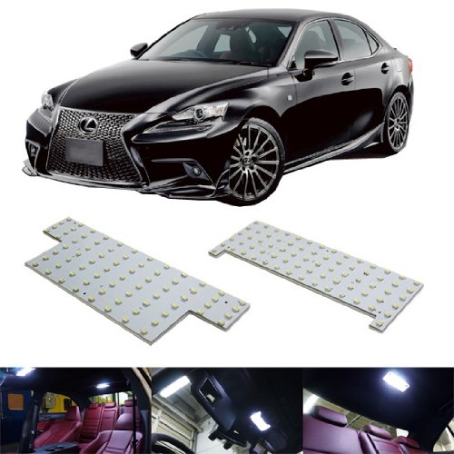 iJDMTOY 2PC 140-SMD Exact Fit LED Panels Interior Lights Package Set For 2014-up Lexus IS250 IS350