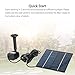 EEEKit Solar Fountain Pump, 1.2W Solar Powered Water Fountain Panel Kit for Birdbath, Pond, Pool, Garden Fish Tank and Lawn(9.9FT Cord)