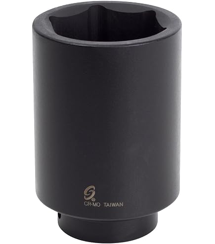Sunex 254D 1/2" Drive 1-11/16" Deep Impact Socket – Cr-Mo Alloy Steel, Radius Corner Design, Meets ANSI Standards