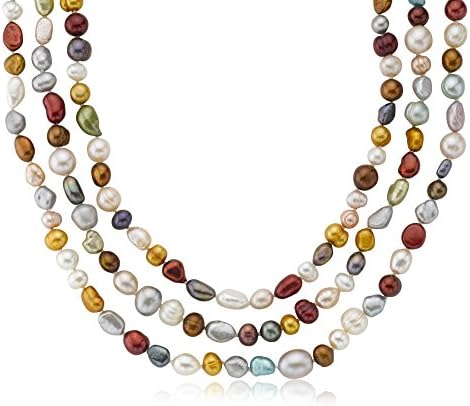 Freshwater Cultured Multi Brown Pearl Endless Necklace, 5-12mm, 62"