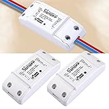 2pcs Sonoff - ITEAD WiFi Wireless Smart Switch Module ABS Shell Socket for DIY Home