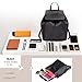 COCIFER Women's Leather Black Backpack Purse School Casual Daypack Top Tote Bags
