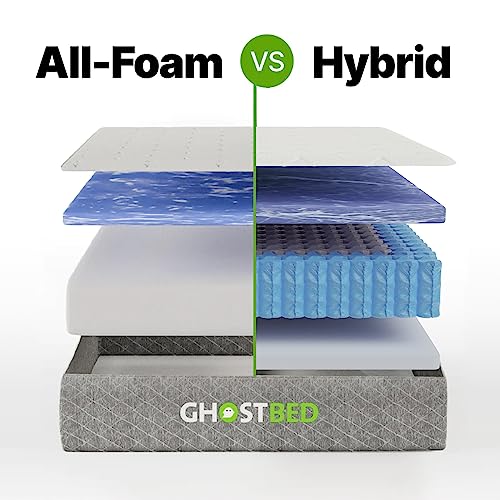 GhostBed Adjustable Bed Frame Power Base With 11" Cool Gel Memory Foam