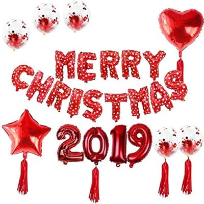 Merry Christmas 2019 Decoration Snowflake Balloon Happy New Year