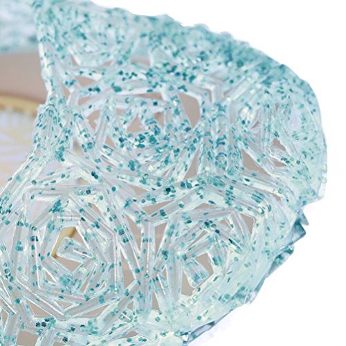URAQT Girl Child Fancy Shoes Princess Queen Elsa Blue Cute - Thumbnail 2