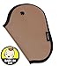 Car Kids Seat Belt Cover Harness Repositions Strap Adjuster Leatherette Pad Belt Booster - "Baby in Car" 4" Sticker included (Leatherette-Brown)
