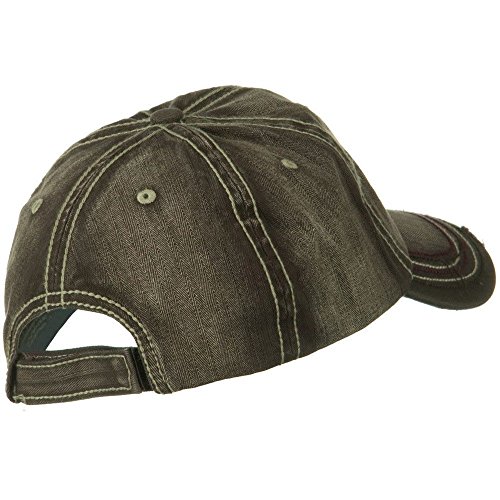 Low Profile Heavy Wash New Herringbone Distressed Cap - Brown