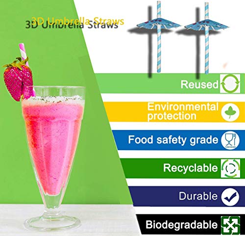 YOUYIKE® Cocktail Strohhalme,50 Stück 3D Ananas Trinkhalme Knickbare Trinkhalme,Biologisch Abbaubare Einweg Trinkhalme… – Bild 5