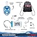 Vreef Full Face Snorkel Mask New Model with 180° Panoramic Viewing, Non-Toxic Silicone Materials, Easy-breath Longer Tube, Improved Anti -Fog & Anti-Leak Technology + FREE BONUSES. By