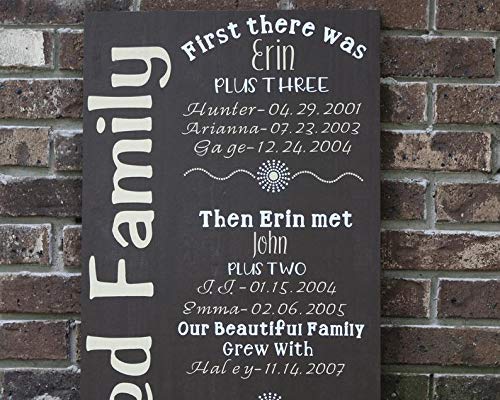 Amazon Com Custom Blended Family Sign Personalized Step Family Signs This Is Us Blended Wedding Gift Entrance Wall Home Decor Gifts Blended Families Handmade