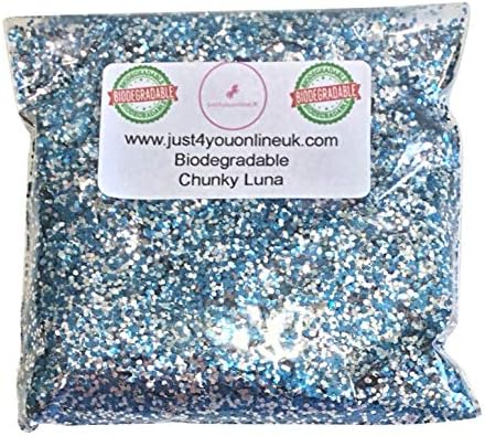 Biodegradable GLITTER Cosmetic Chunky Glitter for Face, Body, Hair, Nails Bag (15 grams, Luna)