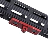 TuFok Mlok Bipod Adapter Mount - Tactical Bipod Mount Adaptor Attachment,fits M-Lok Rail,for Harris Sling Stud(Aluminum Red)