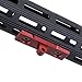 TuFok Mlok Bipod Adapter Mount - Tactical Bipod Mount Adaptor Attachment,fits AR15 M-Lok Rail Handguard,for Harris Sling Stud(Aluminum Red)