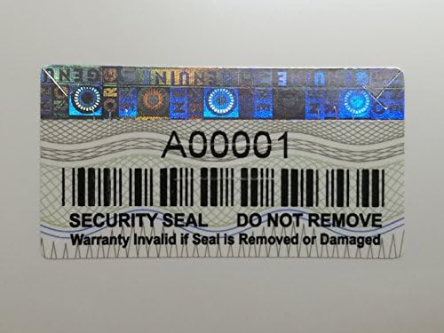 500 High Security with Hologram Destructible Sticker 34mm x 18mm Labels with Consecutive Numbering and Barcode