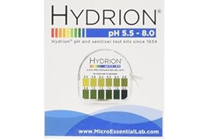 MICRO ESSENTIAL LABORATORIES Ph. Test Tape Dispenser Hydrion Papers Strips Made for Saliva Or Urine Testing-Range Is in 2 Intervals & From 5.5 To 8.0, Check Body for Alkaline or Acid Environment, Approx. 100 Tests